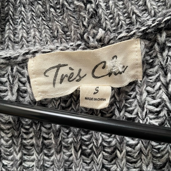 Tres Chic Women’s Gray Open Front Cardigan - Picture 5 of 5